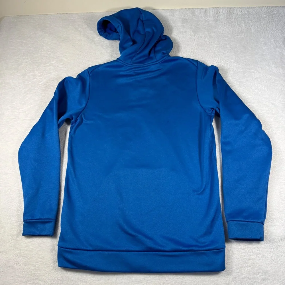 Nike Hoodie Mens Small Vibrant Blue Dri-FIT‎ Graphic Swoosh Pullover Sweatshirt